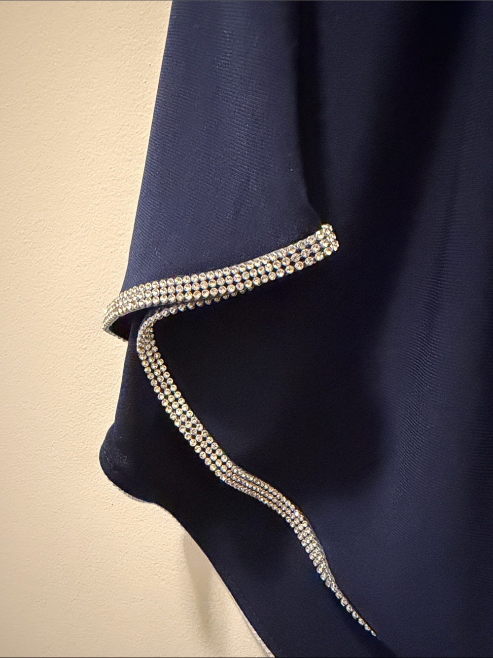 Navy Blue Off-Shoulder Jumpsuit - Picture 5 of 6